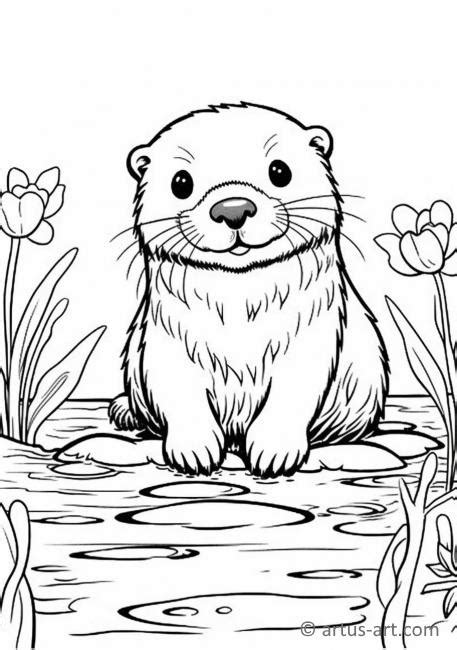 Cute Otter Coloring Pages