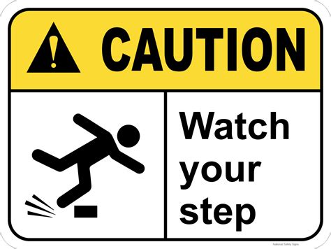 Caution Watch your step Sign