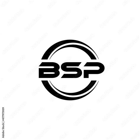 BSP letter logo design with white background in illustrator, vector ...