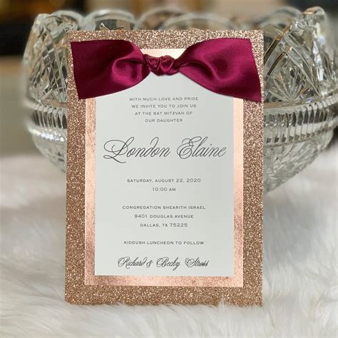 Rose Gold and Burgundy Wedding Invitation Rose Gold and Burgundy ...