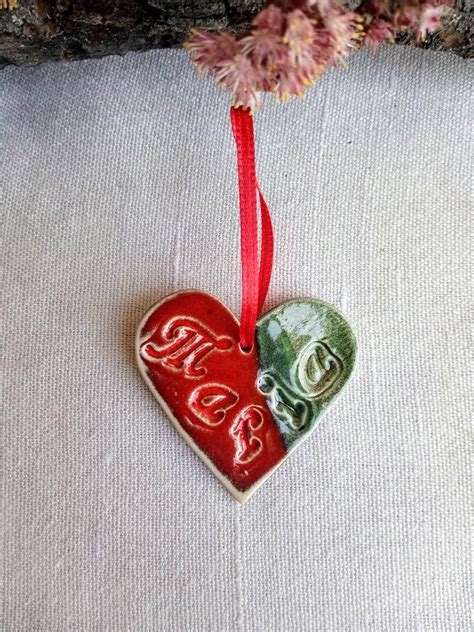 PERSONALIZED heart ornament / heart ornament / heart christmas | Etsy