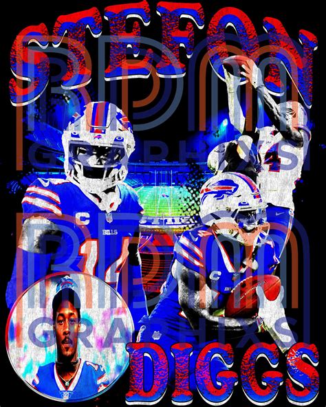 Stefon Diggs Png Bills Png Buffalo Png Football Png - Etsy