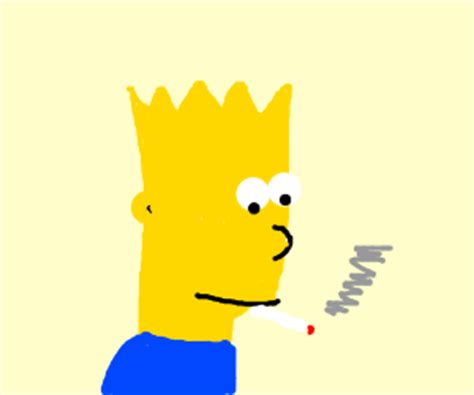 Bart Simpson smoking cigarettes - Drawception