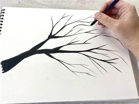 How To Paint Tree Branches With Acrylics - Step By Step Painting