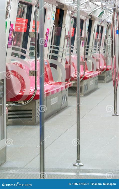 Cabin Interior of MRT Train. the Mass Rapid Transit or MRT in Singapore Editorial Stock Image ...