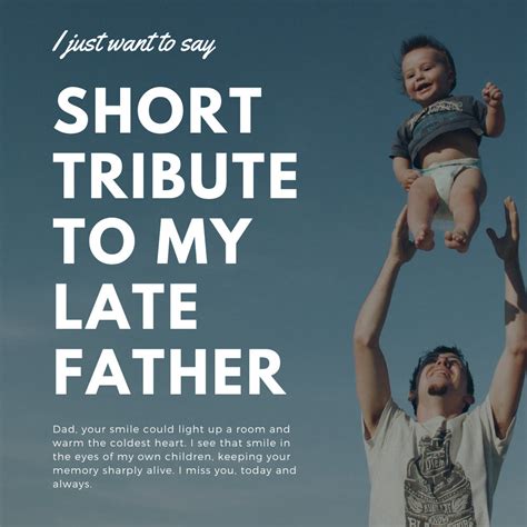 A Short Tribute to My Late Father: 40 Simple Quotes to Remember A Dad ...