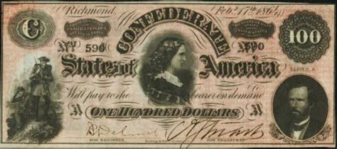 February 17th, 1864 Richmond $100 Confederate Bill Value