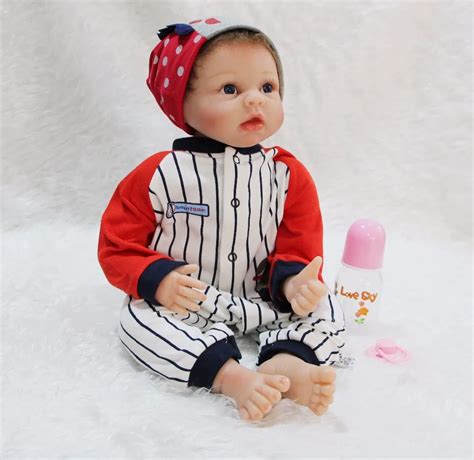 Aliexpress.com : Buy Reborn dolls 22" baby reborn boy dolls soft body ...