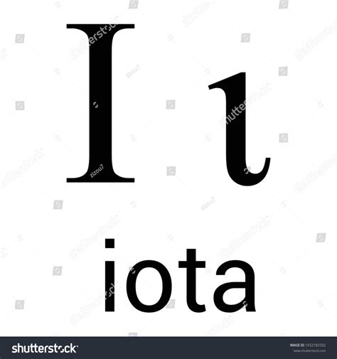 Iota Greek Letter Symbol On White Stock Vector (Royalty Free) 1932183332 | Shutterstock