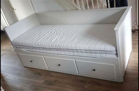 IKEA HEMNES WHITE PULL OUT DAY BED WITH 2 MATTRESSES GREAT CONDITION CAN DELIVER | in ...