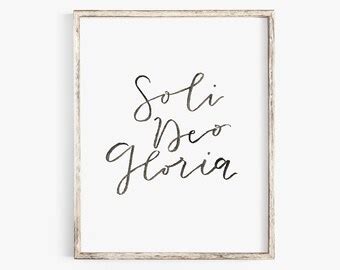 Soli Deo Gloria Art | Etsy