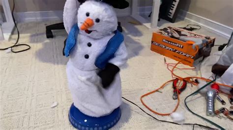 Spinning snowflake snowman on 12volt (READ DESC) - YouTube