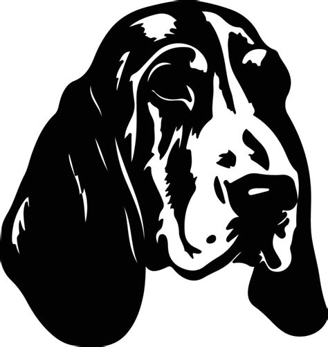 Basset Hound silhouette portrait 38489226 Vector Art at Vecteezy