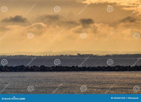 Sunset Scene of and Pegwell Bay Towards Ramsgate Town Stock Image ...