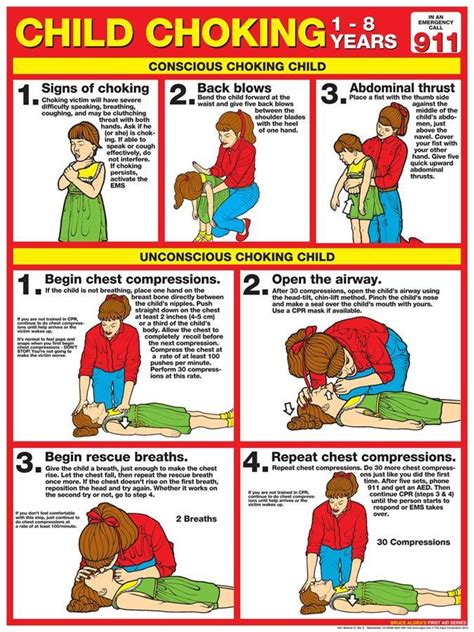 MacGill | Child Choking Chart, Laminated 18" x 24"