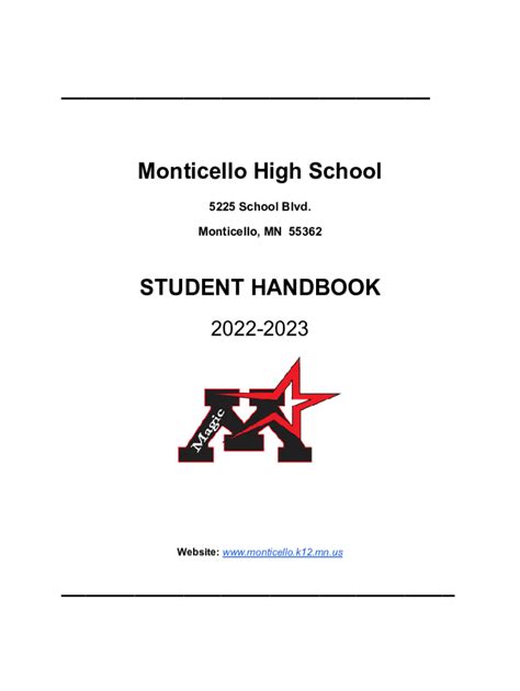 Fillable Online Monticello High School / Monticello High School ...