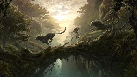 Enchanted Jungle Pursuit HD Wallpaper by Kerem Beyit