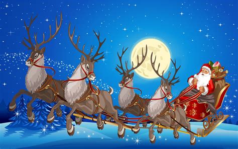 Santa and Reindeer Wallpapers - Top Free Santa and Reindeer Backgrounds - WallpaperAccess