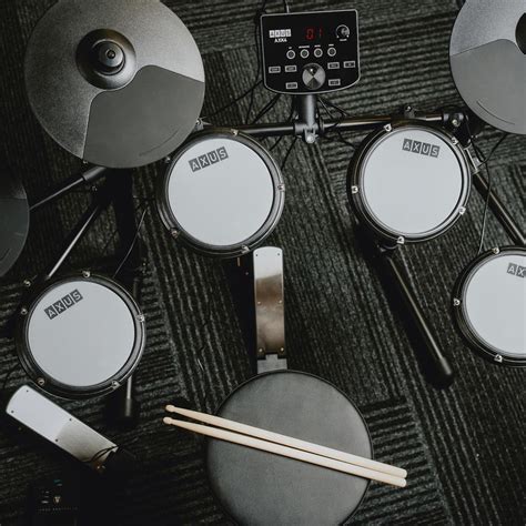 Axus AXK4 Electronic Drum Kit with Stool, Headphones and Sticks