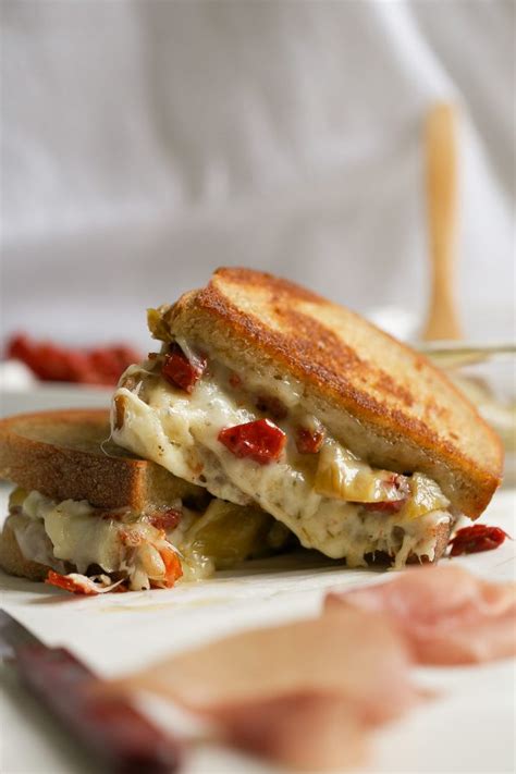 Grilled Cheese with Havarti, Sun Dried Tomatoes and Prosciutto