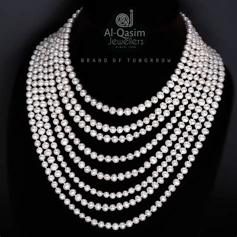 Real Pearl Multi layer Necklace | Al Qasim Jewellers Real Pearl Jewellery