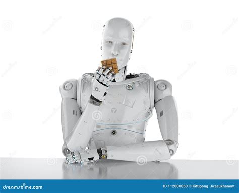 Robot playing cube stock illustration. Illustration of automaton ...