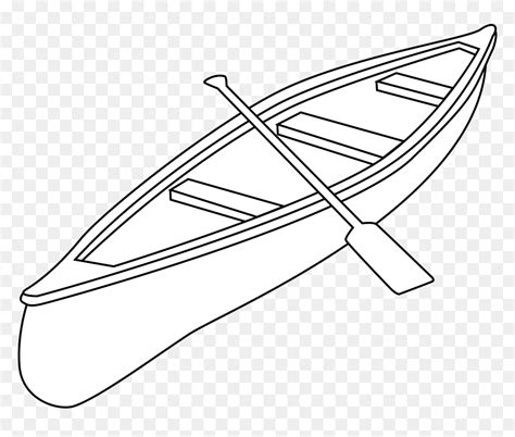 Canoes Clipart Picture Free Download Free Canoe Clip - Drawing Kayaking, HD Png Download - vhv