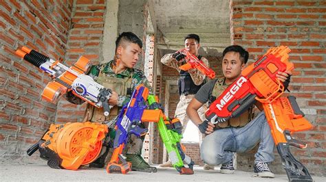 Battle Nerf War: Special Commando Nerf Guns Mercenary Team Unequal Nerf Fight - YouTube