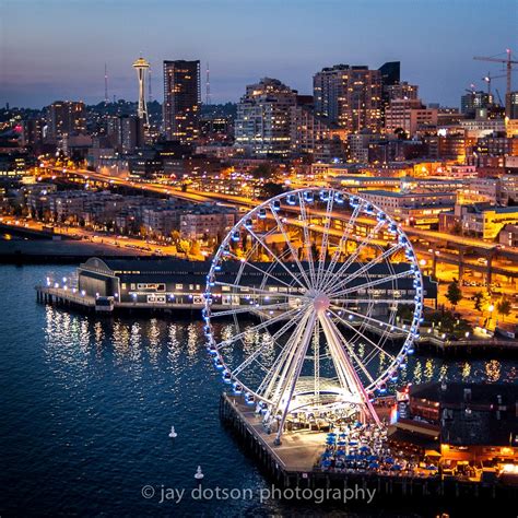 The Seattle Great Wheel, photographed by Jay Dotson. | Aerial ...