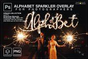 Alphabet sparkler font Overlays | Graphic Objects ~ Creative Market