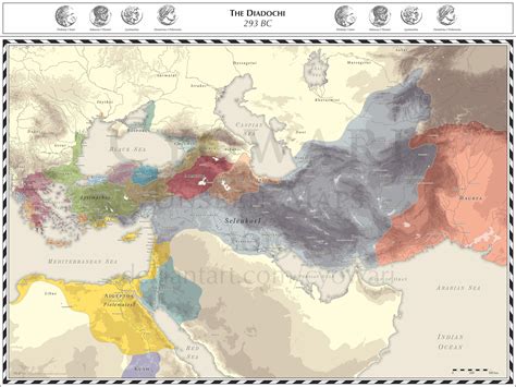 The Diadochi 293 BC | Map, History, Infographic