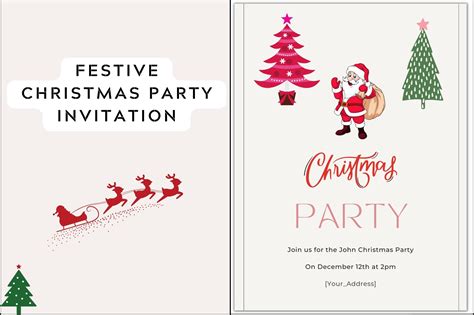 Festive Christmas Party Eve Invitation Graphic by Realtor Templates ...