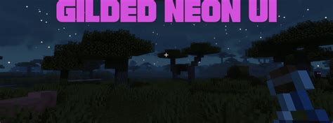 Gilded Neon UI for Minecraft 1.19.4
