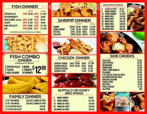 Menu at Captain Sam's Fish & Chicken restaurant, San Diego