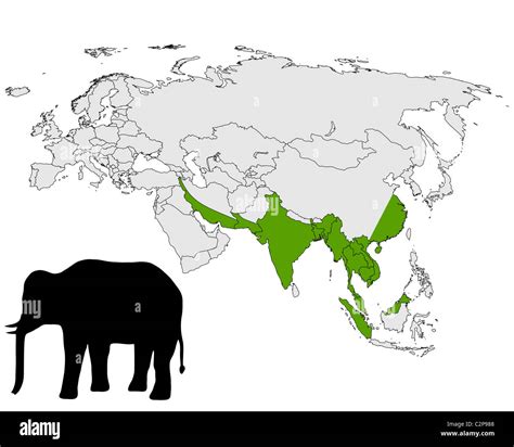 Asian Elephant Habitat Map