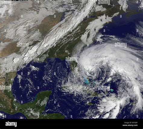 Satellite image of Hurricane Sandy 2012 Stock Photo - Alamy