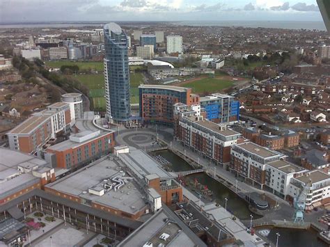 Looking from the harbour towards the city centre in Portsmouth | City, Mansions, House styles