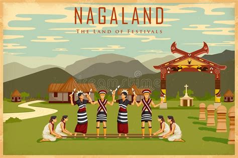 Culture of Nagaland. Illustration depicting the culture of Nagaland ...