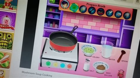 Sara Cooking Class Mushroon Soup Gameplay On Y8 Cooking Game - YouTube