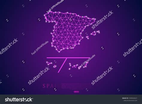 Spain Provinces Map Mash Line Point Stock Vector (Royalty Free) 1999020221 | Shutterstock