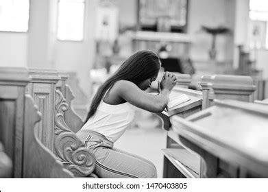 African American Woman Praying Church Believers Stock Photo 1470403805 ...