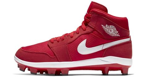 Nike Jordan 1 Retro Mcs Baseball Cleat in Red for Men | Lyst