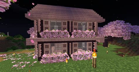 simple cherry blossom house🌸 | Cute minecraft houses, Minecraft houses ...