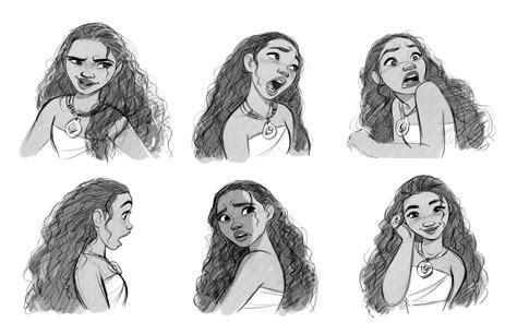 CosmoAnimato - Moana facial expressions.