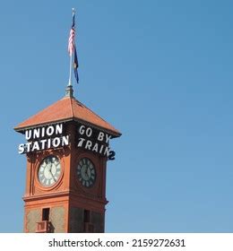 Clock Tower Portland Union Station Against Stock Photo 2159272631 ...