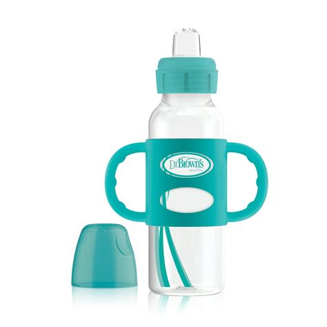 Dr. Brown's Transition Bottle With Sippy Spout and Silicone Handles, 8oz/250ml - Turquoise ...