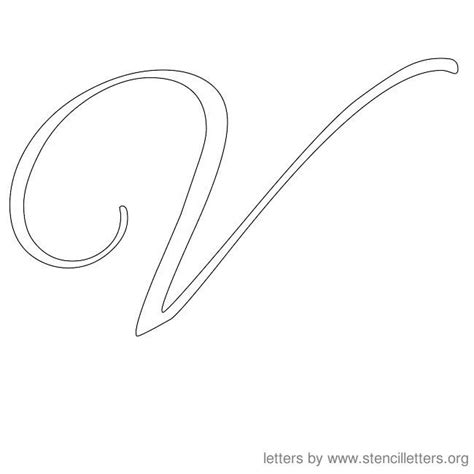 Cursive Letter Stencils R | Free Printable Alphabets