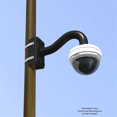 Crimson Pole Mount Adapter for RW12 Security Camera Mount Black RP12