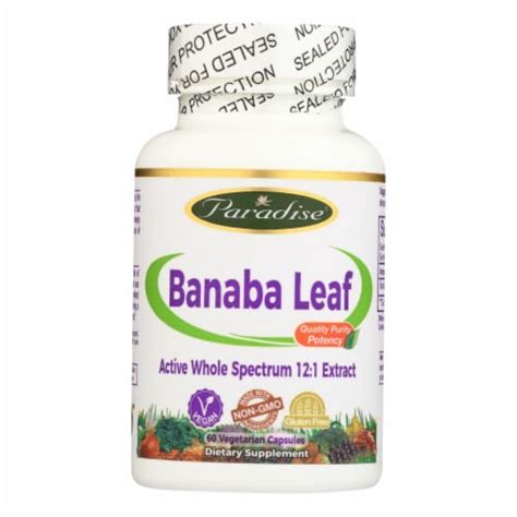 Paradise Herbs Banaba Leaf Vegetarian Capsules, 60 ct - Food 4 Less