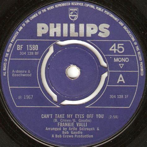 Frankie Valli - Can't Take My Eyes Off You (1967, Vinyl) | Discogs